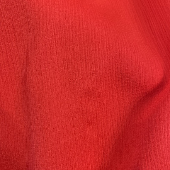 Ann Taylor Petite Coral Elastic Neck Cap Sleeve Elastic Waist Blouse - Picture 6 of 6